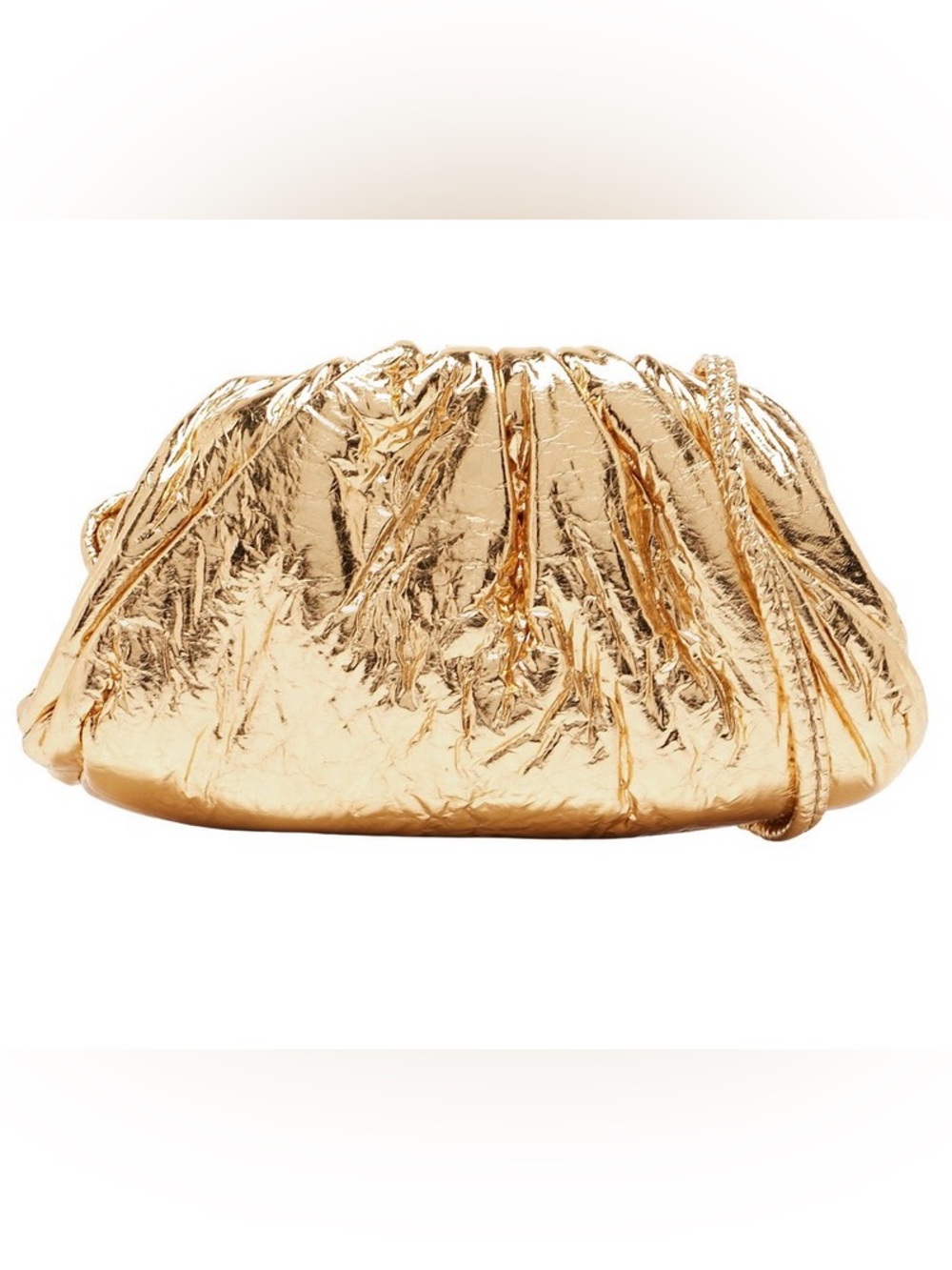 Bottega Veneta Metallic Gold Women's Mini Bag - Sleek Evening Pouch